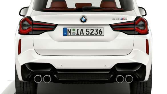 BMW X3 M F97 LCI Facelift 2021 Alpinweiß Heckansicht